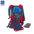 China supplier bulk high quality nylon solar backpack with 1.8L water bladder